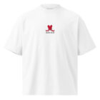Unisex organic oversized high neck blaster 2.0 t shirt white front 6a457a6a35e4b.jpg