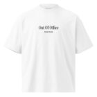 Unisex organic oversized high neck blaster 2.0 t shirt white front 6a580b48a3d6a.jpg